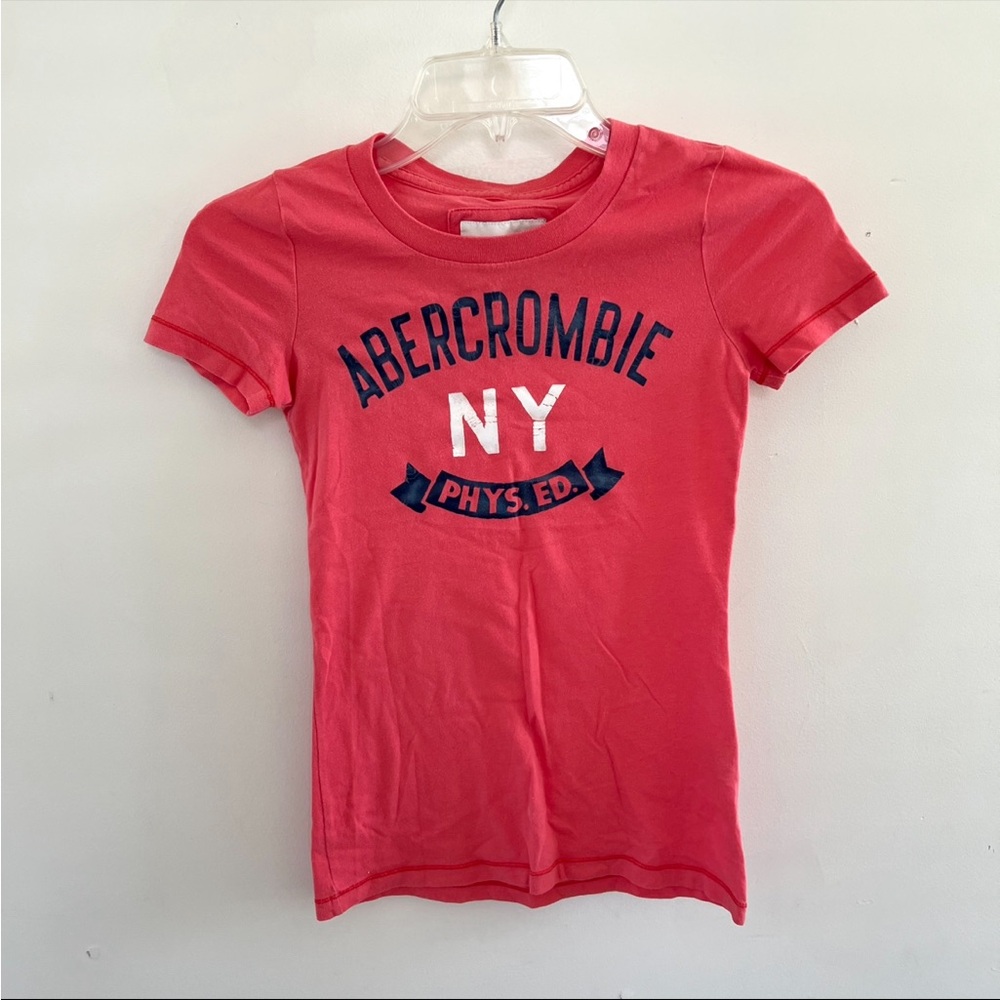 Girls Coral Red Abercrombie T-shirt